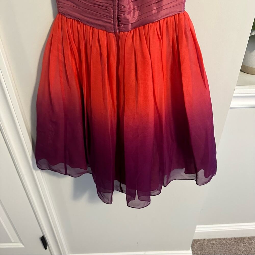 NWT Betsey Johnson Pink Ombré Tulle Floral Strapless Mini Dress 4 - Picture 5 of 12